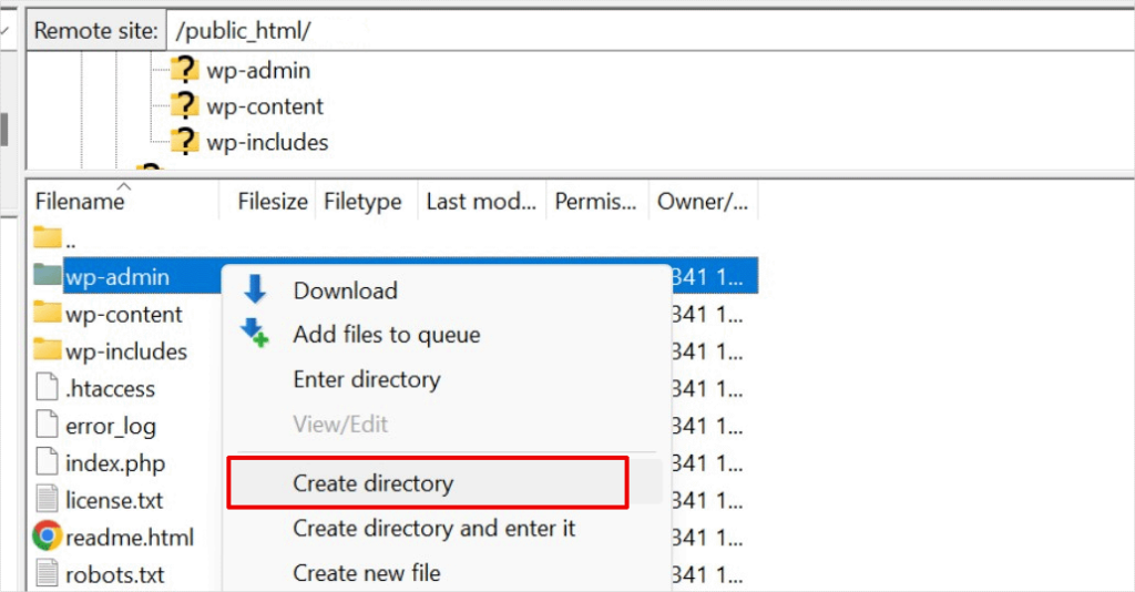 Create new directory