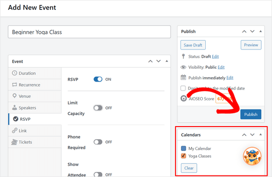 Publicați calendarul de evenimente