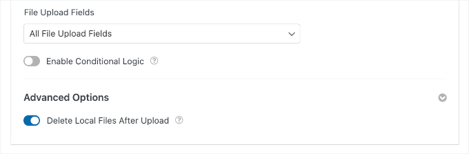 Option to delete local files after file upload to Google Drive