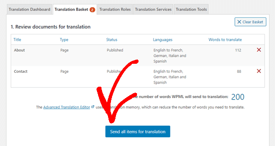 Send your content for translation