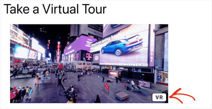 Добавление изображения виртуальной реальности (VR) в WordPress