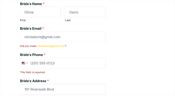 Doing a test entry Doing a test entry