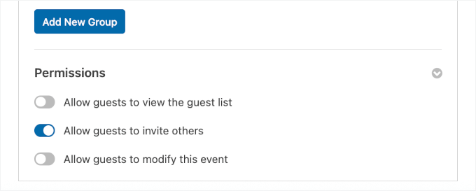 Allow guests to invite others Allow guests to invite others