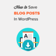 How to Save Blog Posts in WordPress