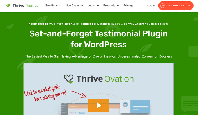 Thrive Ovation testimonial plugin