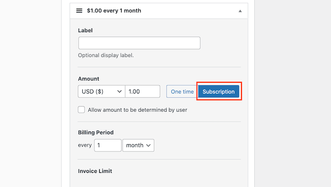 Creating a subscription with WP Simple Pay