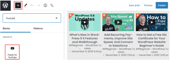 Add video gallery in WordPress block editor