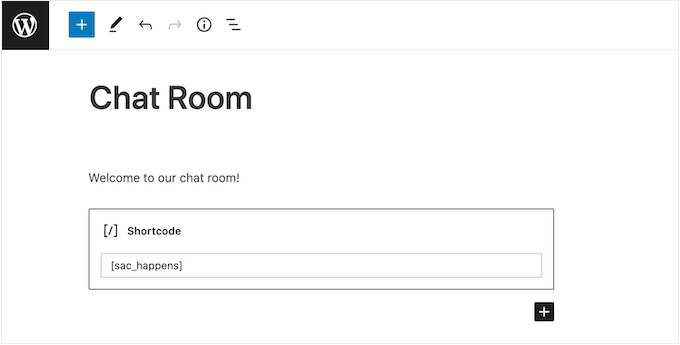 Adding live chat to a website using shortcode