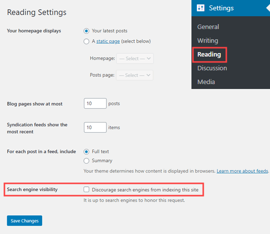 Make sure the box to discourage search engines is not checked in the Reading settings