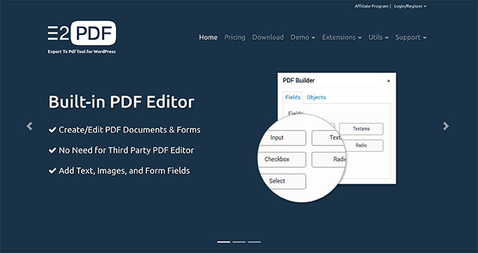E2PDF WordPress PDF Plugin