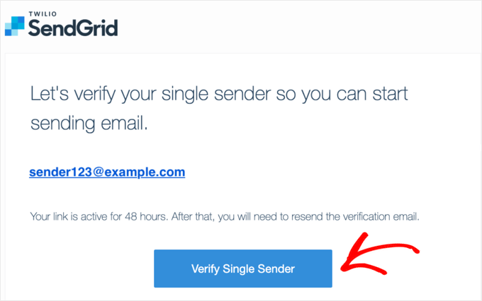 SendGrid Confirmation Email