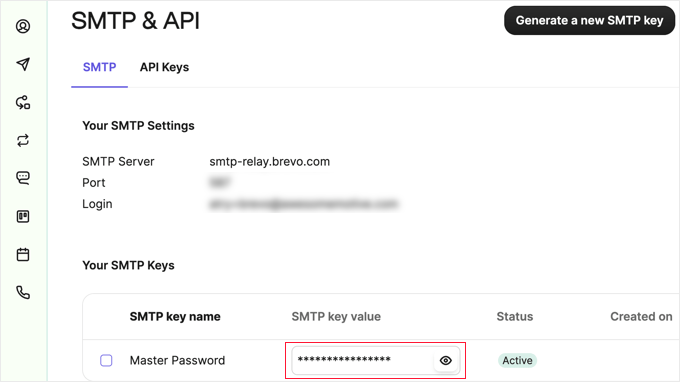 Copy the Brevo API Key