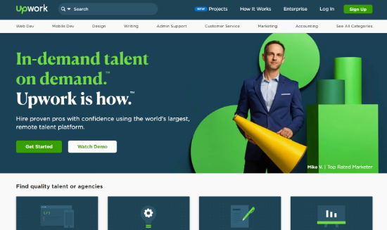 upwork برای ایجاد آرم های سفارشی