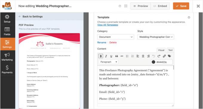 WPForms PDF addon WPForms PDF addon