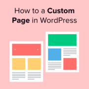 How to create a custom page in WordPress
