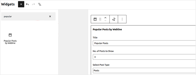 Widget plugin Postări Populare