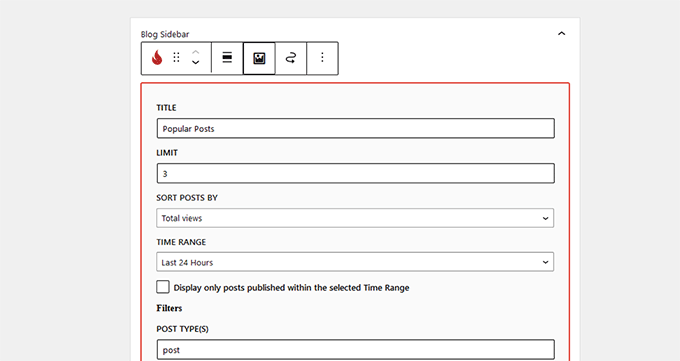 WordPress Popular Posts plugin-widget