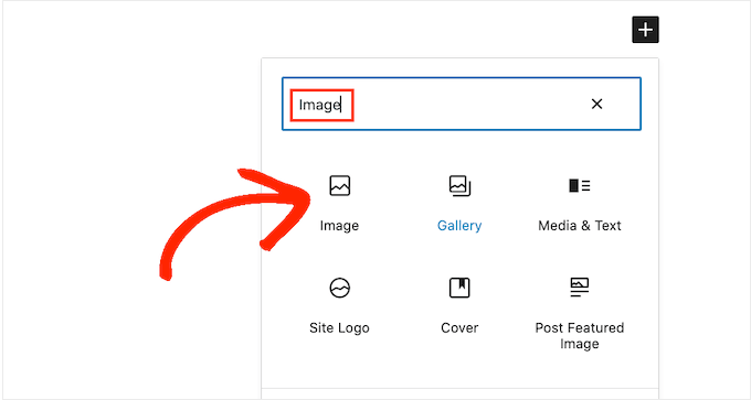 Adding an image block to your WordPress website