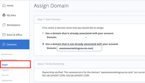 Adding an addon domain in Bluehost