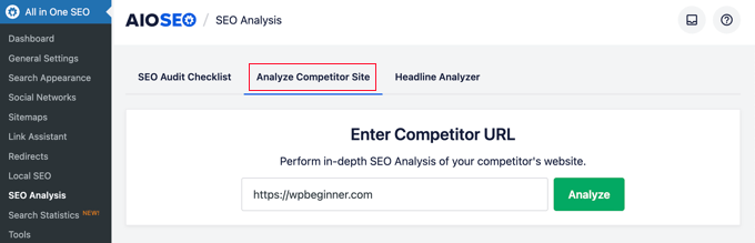 WebHostingExhibit aioseoanalyzecompetitorsite How to Setup All in One SEO for WordPress Correctly (Ultimate Guide)  