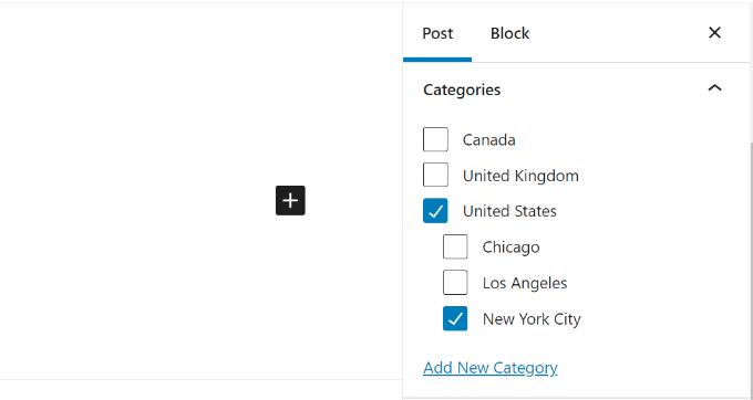 Categoria e subcategoria no WordPress