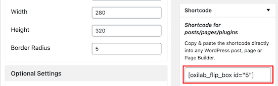 Copy Flipbox Shortcode