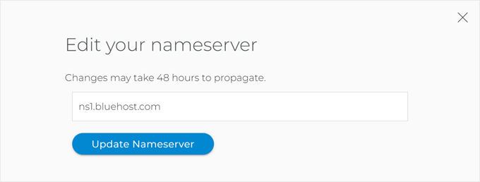 Replacing Domain.com's nameservers with Bluehost's