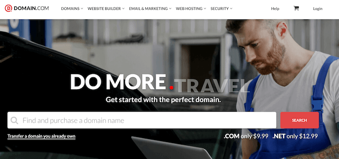 The Domain.com domain registrar 