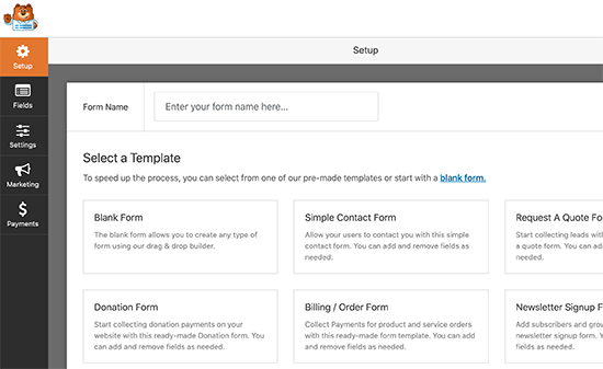 Wpforms Add New