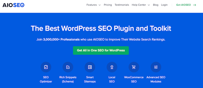 O plug-in de otimização de mecanismos de busca All in One SEO (AIOSEO)