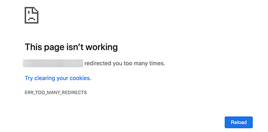 Chrome Error Too Many Redirects 1