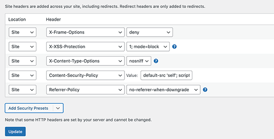 Commonhttpsecurityheaders