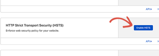 Abilita HSTS su Cloudflare