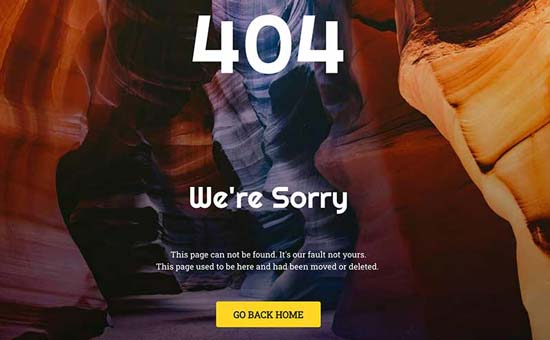 Free error page template
