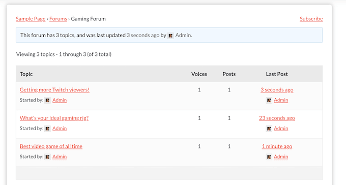 Un exemplu de forum de jocuri