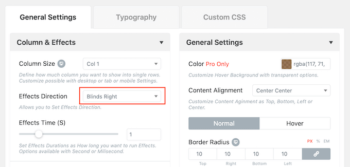 Customizing a mouse over effect on a WordPress website