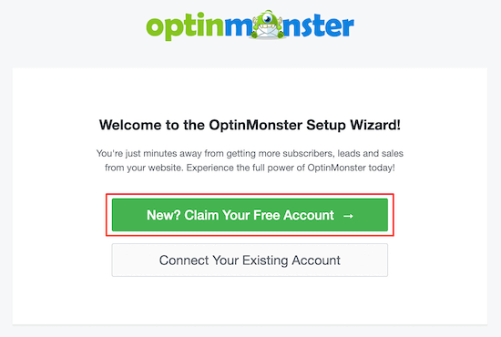 Launch Optinmonster Setup Wizard