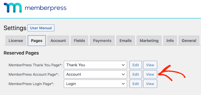 Previewing the MemberPress client portal page