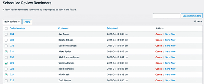 Scheduled review reminders in Customer Reviews for WooCommerce Scheduled review reminders in Customer Reviews for WooCommerce