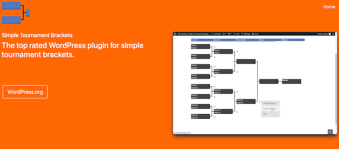 Pluginul WordPress Simple Tournament Brackets