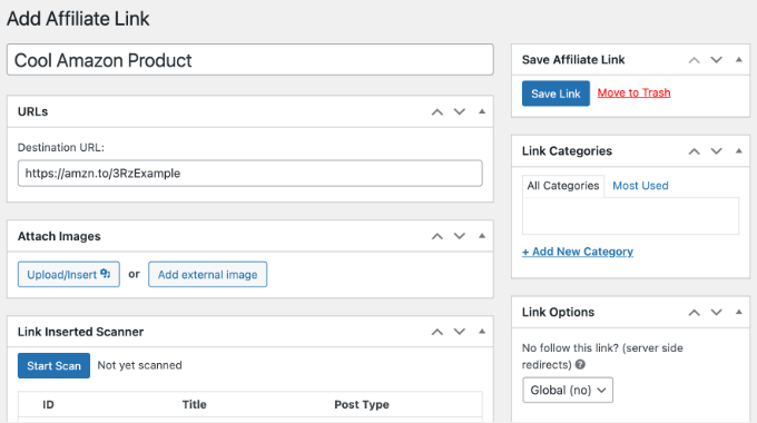 Aggiungere un Link di Affiliazione Amazon in ThirstyAffiliates Aggiungere un Link di Affiliazione Amazon in ThirstyAffiliates