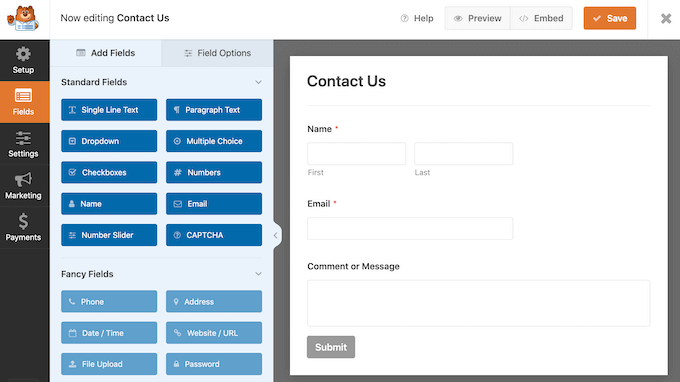 Adding fields to a WordPress contact form