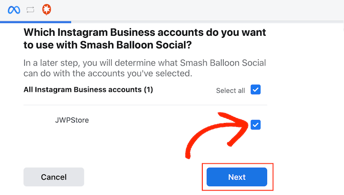 选择与 Smash Balloon 一起使用的 Instagram 帐户