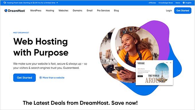 Dreamhost website