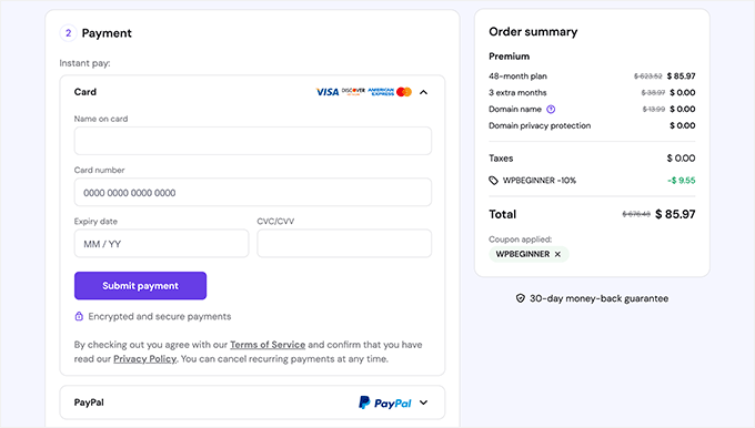 Hostinger Payment method and payment information Hostinger Payment method and payment information