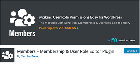 Members - User Role Editor Plugin