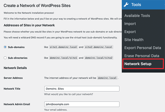 Networksetup