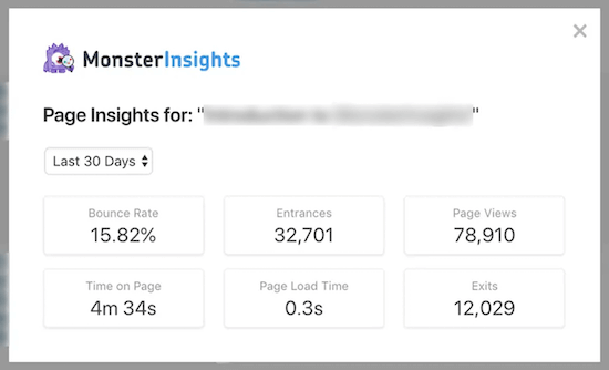 Page Insights Example Data