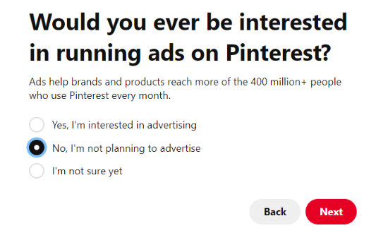 برنامه ریزی برای اجرای تبلیغات Pinterest