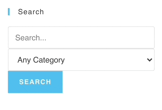 Select category drop down